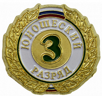 Значок юношеский 3 разряд