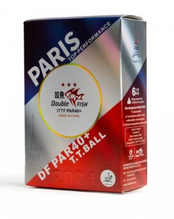 ���� ��� �\� Double Fish Paris 2024 Olympic Games 3***, PAR40+, ITTF Approved, 6��.